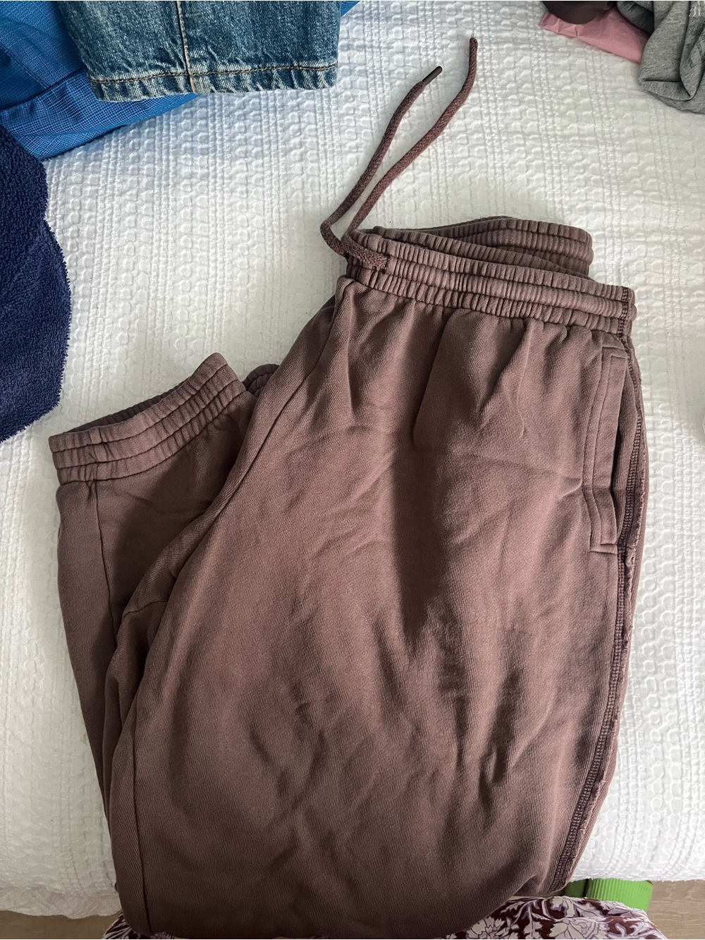 aerie Chocolate Brown Drawstring Jogger Pants